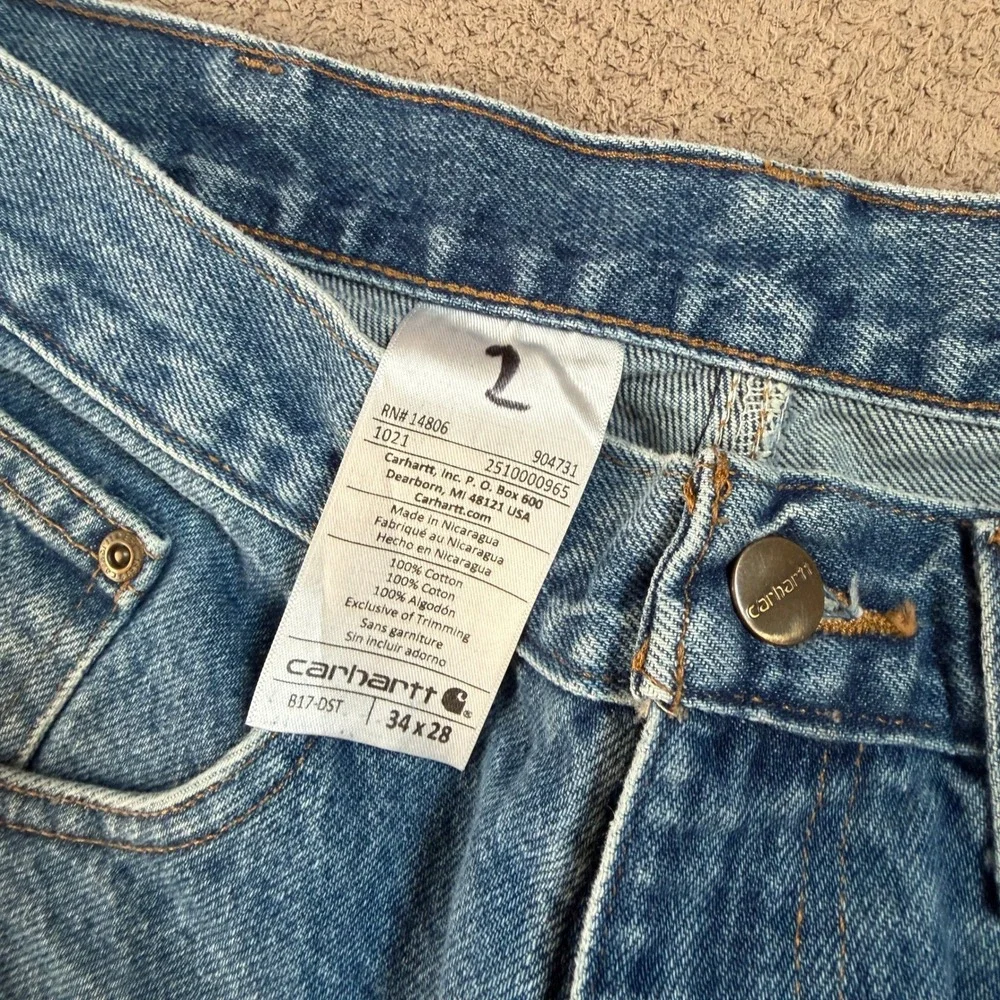 Vintage 2000s Carhartt B17-DST Relaxed Fit Denim Jeans Blue 34x28 Workwear